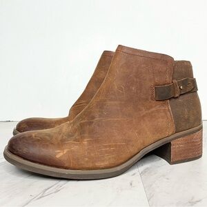 Korks Sonya Brown Leather Bootie 9 1/2